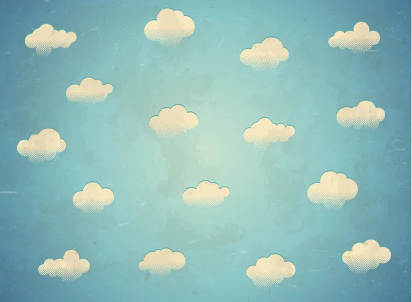 Nubes en el cielo — Vector de stock