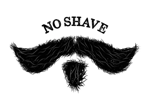 Signe Étiquette Moustache Comme Symbole Masculinité Mouvement Hipster — Image vectorielle