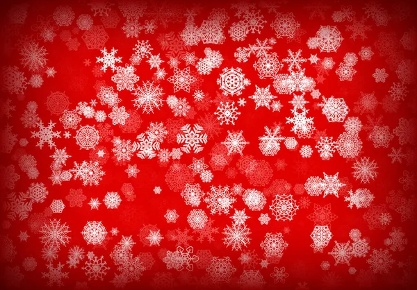 Fond Noël Carte Avec Des Flocons Neige Dessinés Main Tombant — Image vectorielle