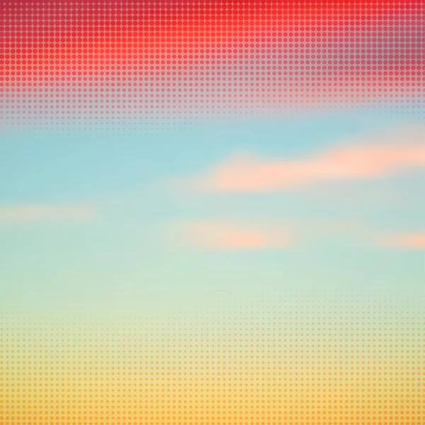 半影オーバーレイ付き抽象夏の夜明けの背景 — ストックベクタ