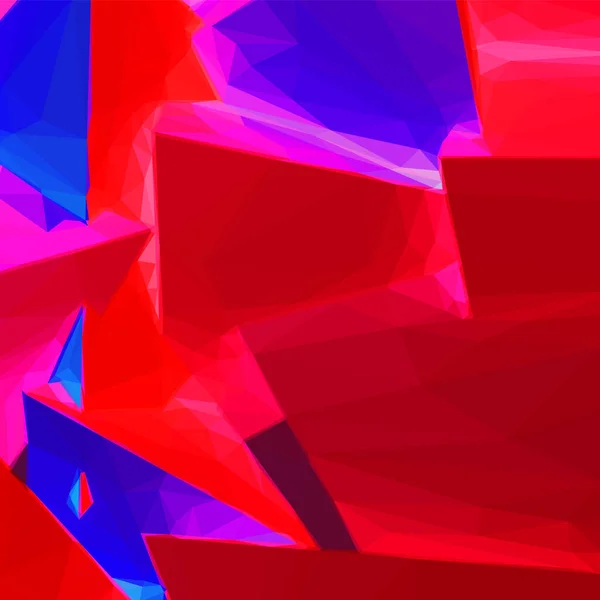 Αφηρημένο Φόντο Πολύχρωμα Μπλε Και Κόκκινα Τριγωνικά Σχήματα — Διανυσματικό Αρχείο