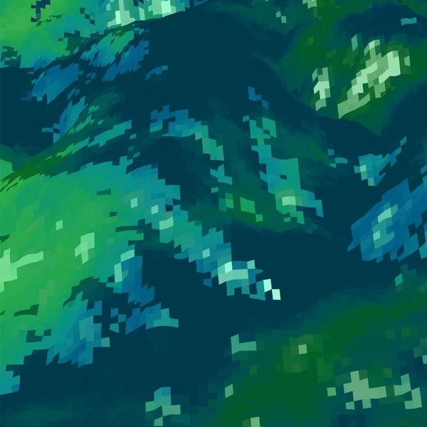 Fondo Abstracto Con Mapa Paisaje Topográfico Estructura Pixelada Con Moluntains — Vector de stock