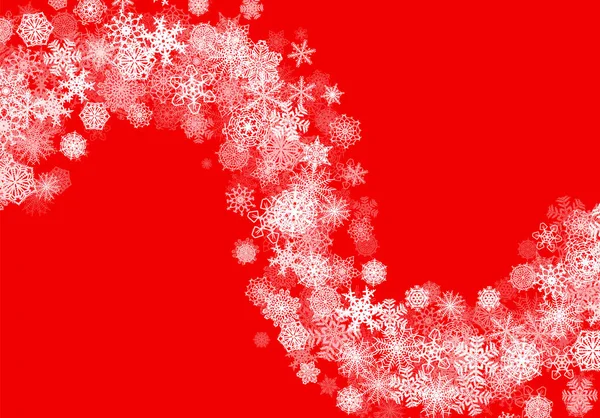 Рождественский Снег Сезонный Фон Разбросанными Снежинками Падает Зимнее Время Новогодних — стоковый вектор