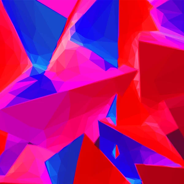 Fondo Abstracto Con Coloridas Formas Triangulares Azules Rojas — Vector de stock