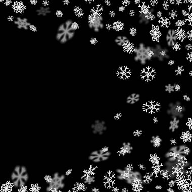 Kar taneleri perspektifi bulanık kar yağışı arkaplanı