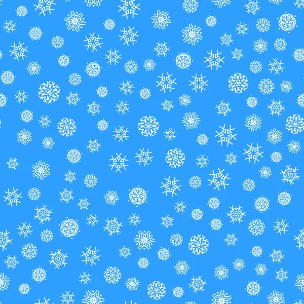 Flocon Neige Noël Motif Sans Couture Pour Les Ornements Vacances — Image vectorielle