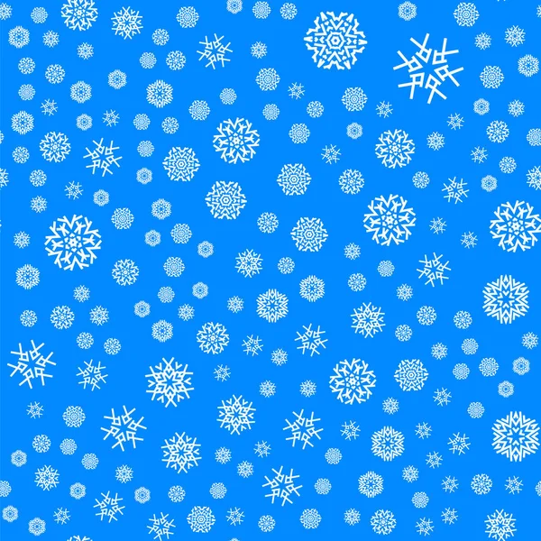 Flocon Neige Noël Motif Sans Couture Pour Les Ornements Vacances — Image vectorielle