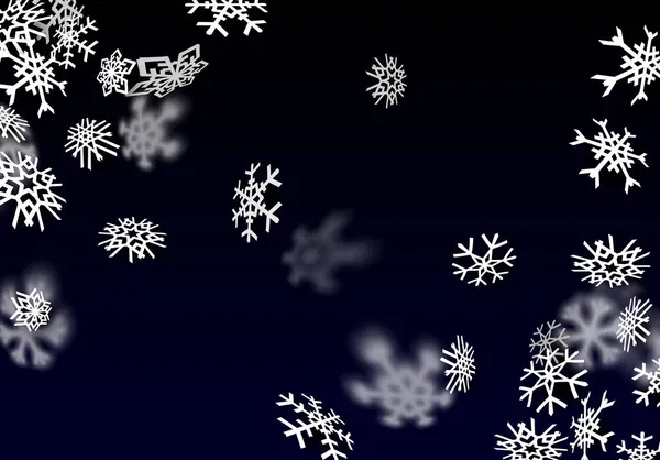 降雪的背景 大雪花飘落的透明雪地 — 图库矢量图片