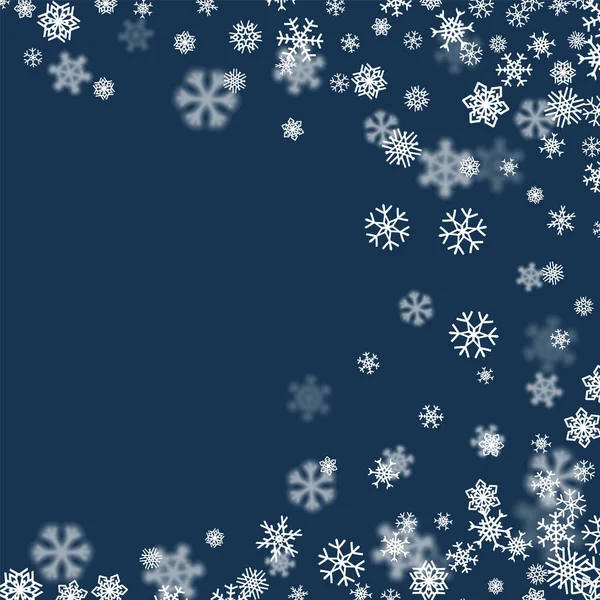 Boże Narodzenie Śnieg Sezonowe Tło Rozproszonych Płatków Śniegu Spada Okresie — Wektor stockowy
