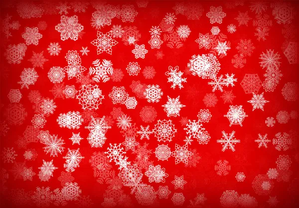 Fundo Natal Cartão Com Flocos Neve Desenhados Mão Caindo Para —  Vetores de Stock