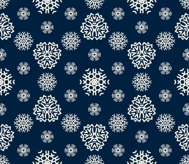 Kış tatillerinde kar desenli güzel kar desenli Noel süsleri için pürüzsüz desen