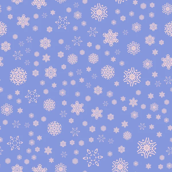 Flocon Neige Noël Motif Sans Couture Pour Les Ornements Vacances — Image vectorielle