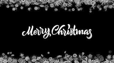 Yılbaşı kar tanesi arkaplanı ya da kış için kar yağan soyut bir kart Yeni Yıl bayramı kutlaması