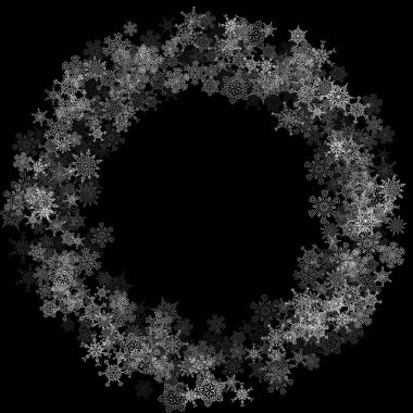 Karanlıkta rastgele kar taneleri ile kar yağışıweather forecast