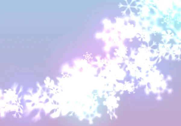 Christmas Snowflakes Background Falling Swirling Winter Snow Made Blurred Shiny — Stock Vector