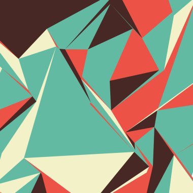 Dergiler, kitapçıklar veya cep telefonu kilidi ekranı için renkli üçgenler içeren soyut arkaplan