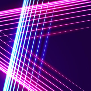 80 'lerin stili ve krom harfli parlak neon çizgileri arkaplan