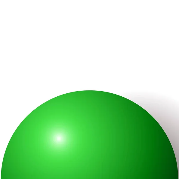 Quadro Mínimo Abstrato Com Bola Verde Espaço Cópia — Vetor de Stock