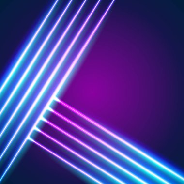 80 'lerin stili ve krom harfli parlak neon çizgileri arkaplan