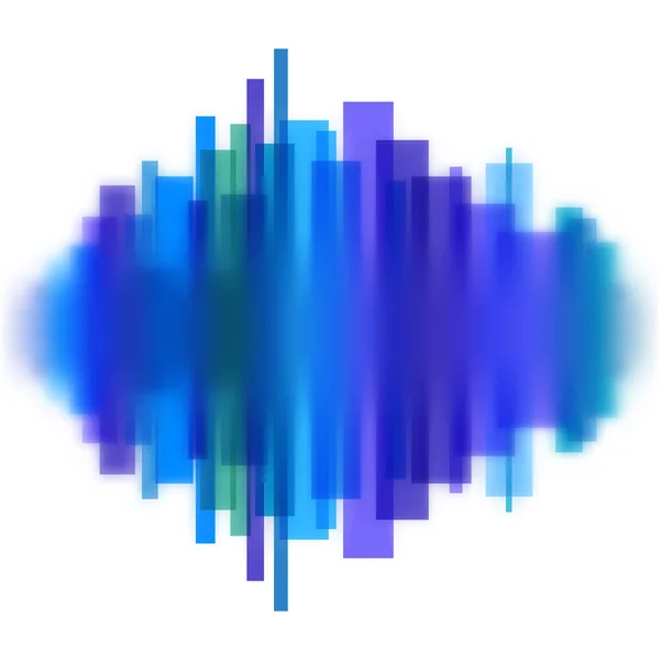 Forme Onde Vectorielle Floue Lignes Bleues Transparentes — Image vectorielle