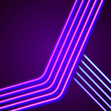 80 'lerin stili ve krom harfli parlak neon çizgileri arkaplan