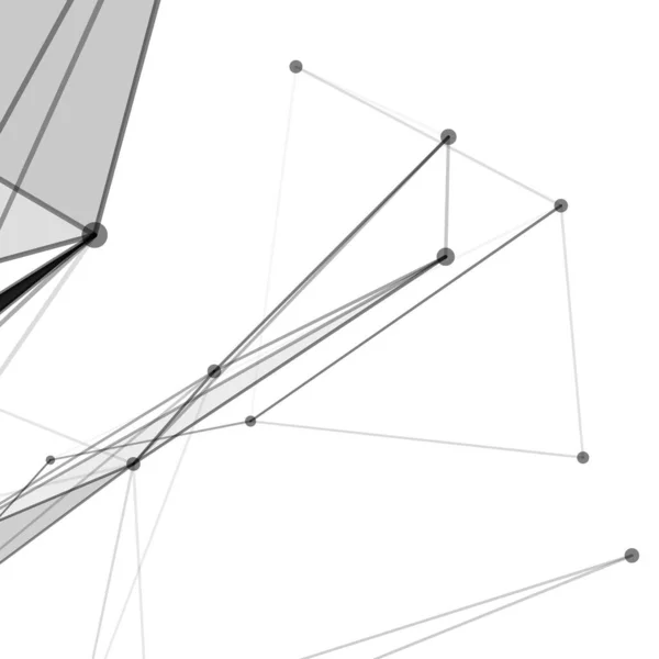 Abstrakter Hintergrund Mit Gepunktetem Raster Und Dreieckigen Zellen — Stockvektor