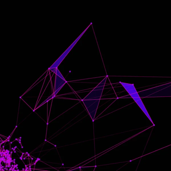 点状网格和三角形单元格的抽象背景 — 图库矢量图片