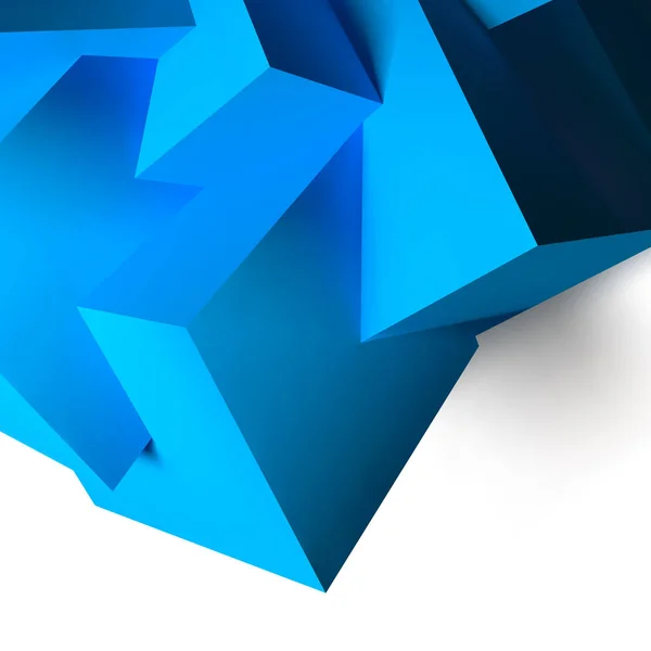 Fond Abstrait Avec Des Cubes Bleus Réalistes Chevauchant — Image vectorielle