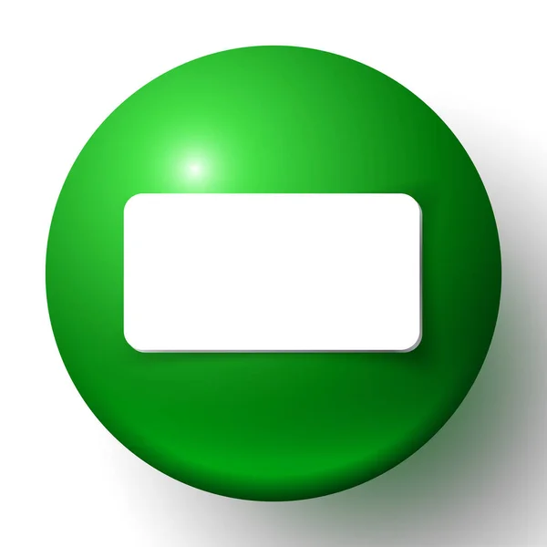 Cadre Minimal Abstrait Avec Boule Verte Espace Copie — Image vectorielle
