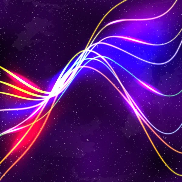 Latar Neon New Retro Wave Background Dengan Gaya Vhs Berdebu - Stok Vektor