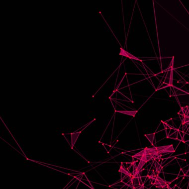 Noktalı ızgara ve üçgen hücreli soyut arkaplan