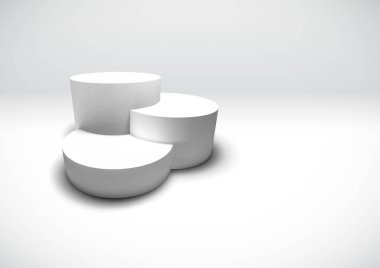 Infographic vektörü beyaz 3B kaide veya grafik