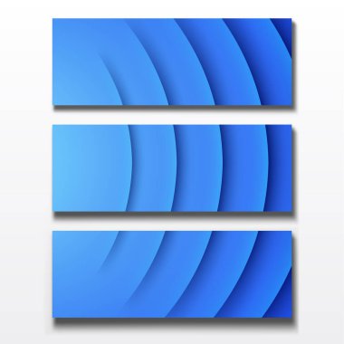 Üç yatay iş afişi şablonu seti