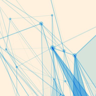 Noktalı ızgara ve üçgen hücreli soyut arkaplan
