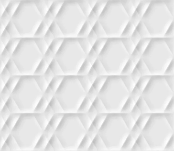 Безшовний Візерунок Гексагональними Клітинами Зробленими Тіней Світла Стилі Орігамі Білий — стоковий вектор
