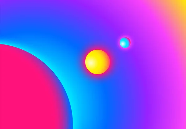 Abstraktní Pozadí Pulzující Barevné Planety Prostoru Ultra Barvami — Stockový vektor