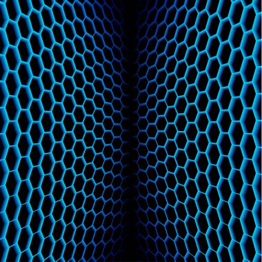 net arka plan hex hücreleri ile soyut iki taraflı