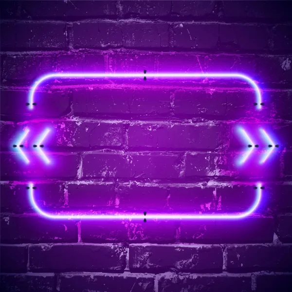 Retro Hipster Neonové Uvozovky Zdi — Stockový vektor