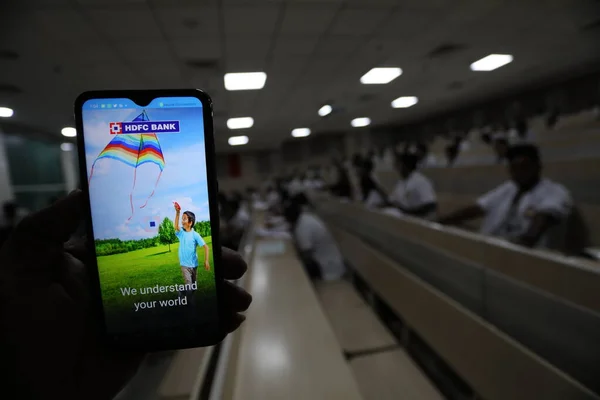 Εφαρμογές Για Smart Phone Στο Collage Hyderabad Ινδία Μαρτίου 2022 — Φωτογραφία Αρχείου