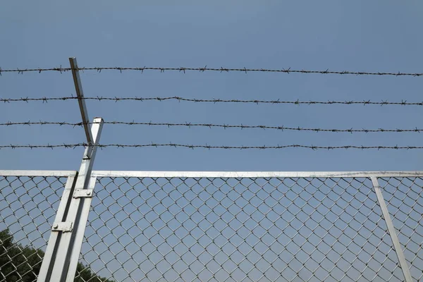 Abstract Metal Fence Jail Wall — Stock Photo, Image