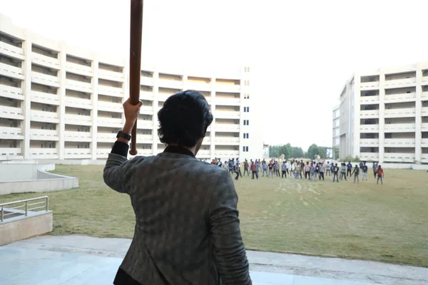 Studenti Medicíny Collage Kampusu Března 2022 Hyderabad Indie — Stock fotografie