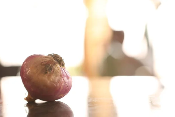 Vegetabilisk Lök Bordet — Stockfoto