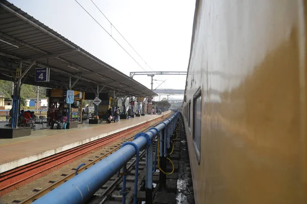 Подорож Поїздом Сільською Місцевістю Хайдарабад Індія Березня 2022 — стокове фото