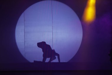 Moonset 'te dansçı silueti sahnede