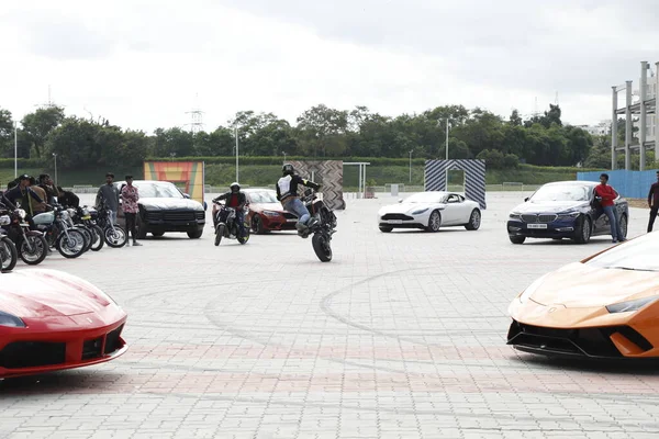 Motosiklet Sürücüleri Şov 6 Mart 2022 Hyderabad Hindistan