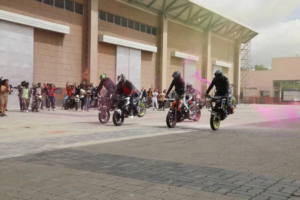 Motorbike Riders Parade Show März 2022 Hyderabad Indien — Stockfoto