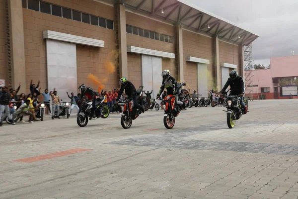 Motorbike Riders Parade Show März 2022 Hyderabad Indien — Stockfoto