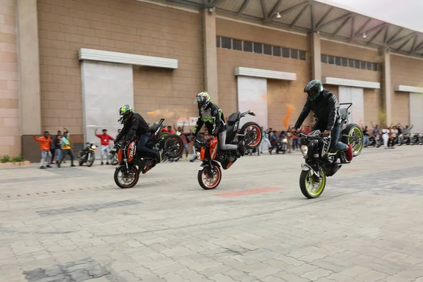 Motosiklet Sürücüleri Şov Mart 2022 Hyderabad Hindistan — Stok fotoğraf