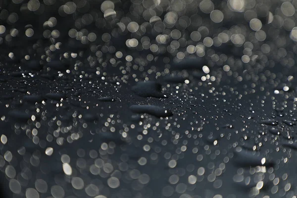Капли Дождя Падают Автомобиль — стоковое фото