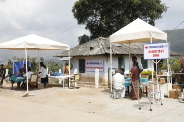 Rajamundry Andhra Pradesh, 6 Mart 2022 'de Hindistan' ın kırsal kesimindeki ücretsiz tıp kampı.